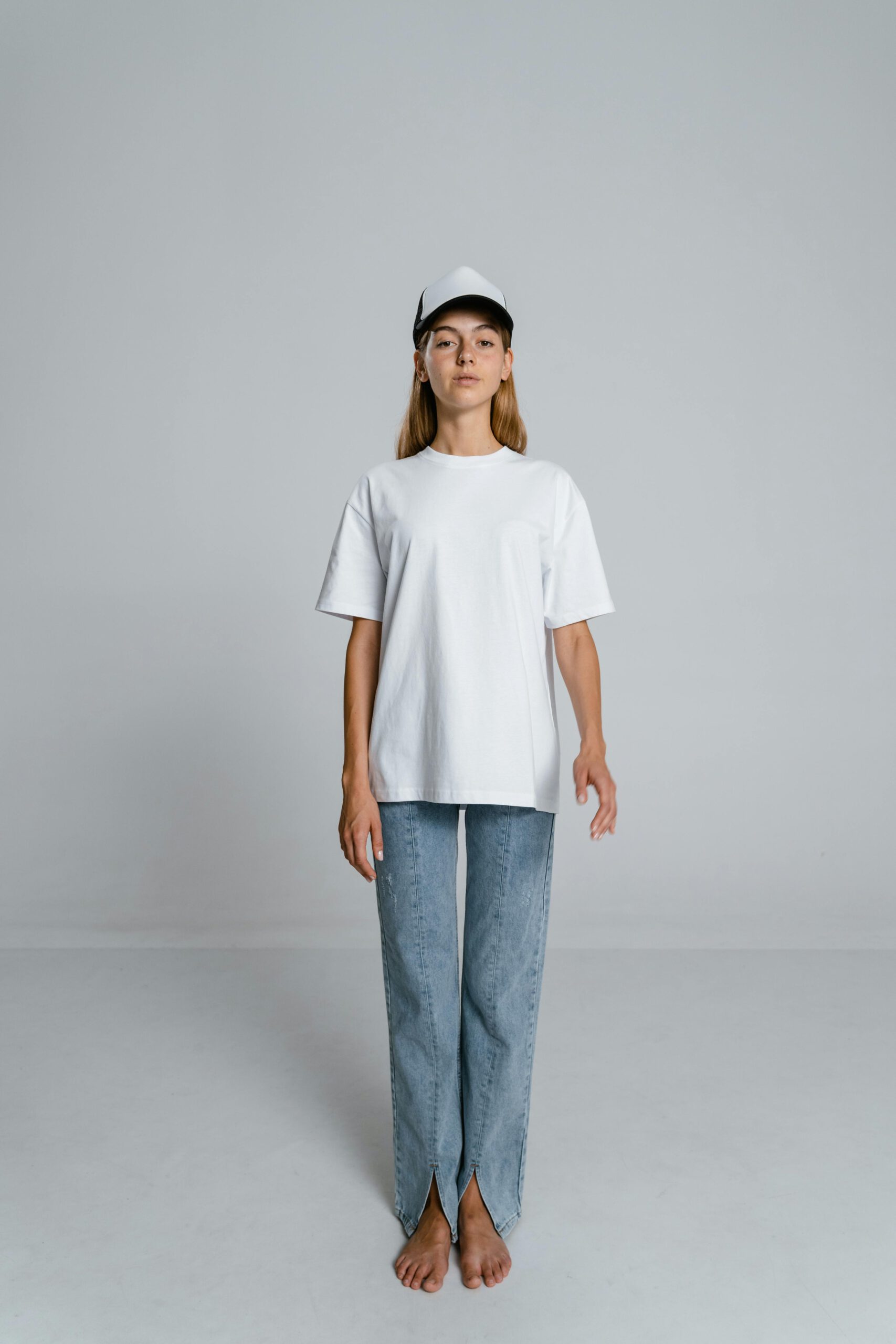 Camiseta básica blanca oversized